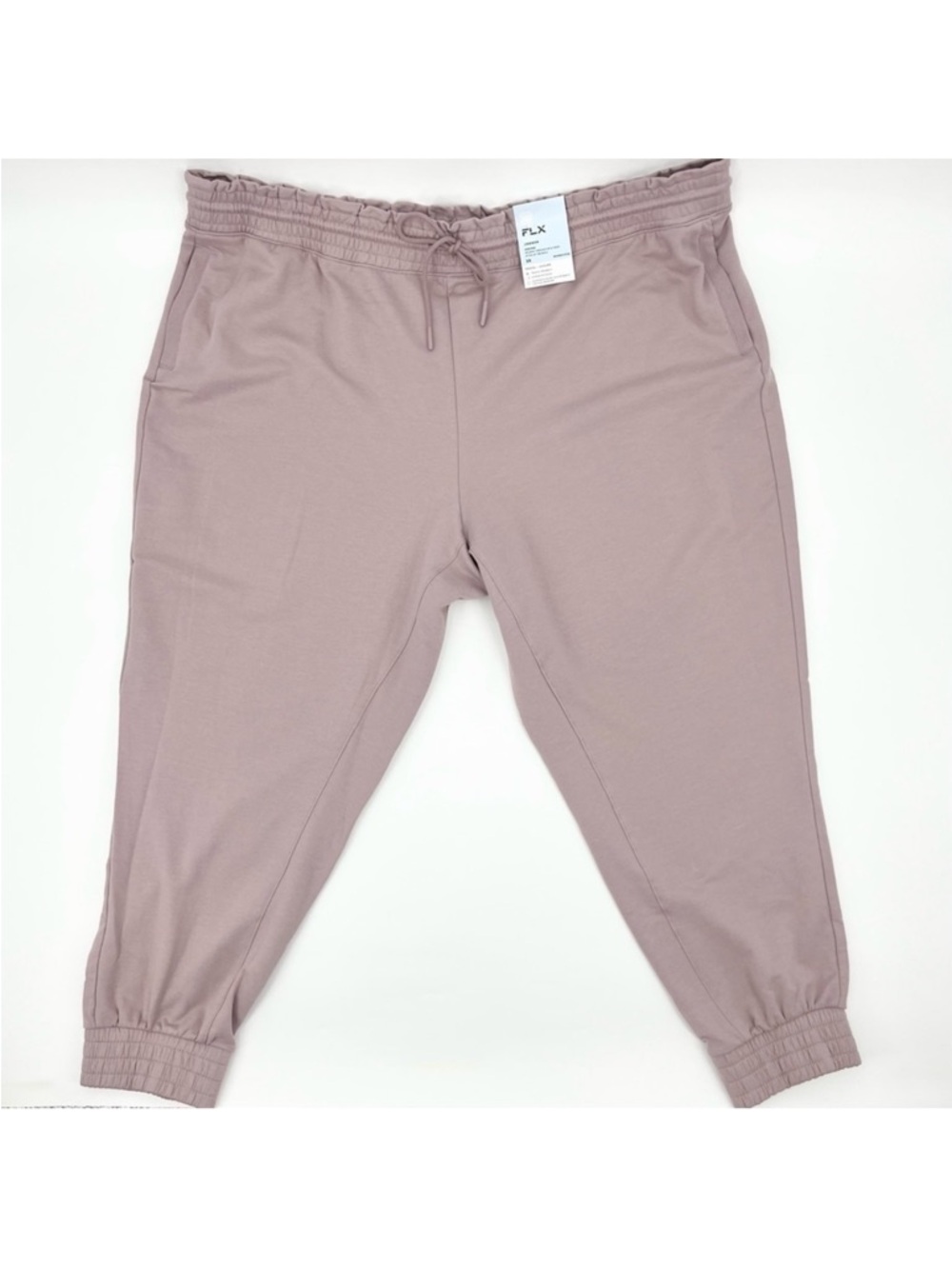 NWT FLX Embrace Paperbag High-Waisted Jogger Sweat Pants Plus 3X